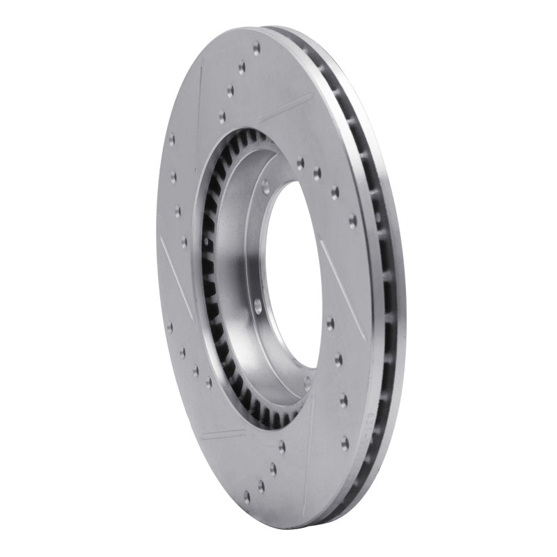 R1 Concepts R1 67-88 Porsche 911 Front Right Drilled & Slotted Silver Brake Rotor