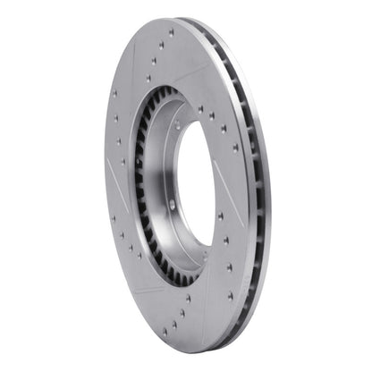 R1 Concepts R1 67-88 Porsche 911 Front Right Drilled & Slotted Silver Brake Rotor