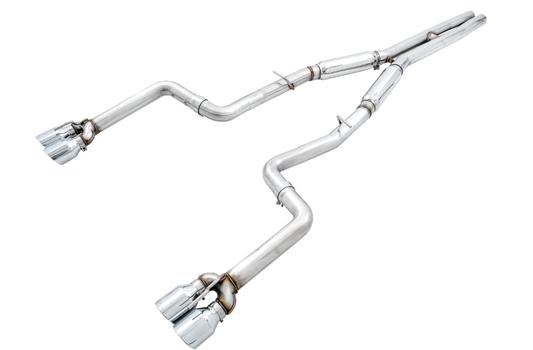 AWE Tuning 2017+ Dodge Challenger 5.7L Track Edition Exhaust - Chrome Silver Quad Tips