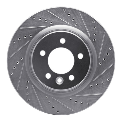 R1 Concepts R1 05-09 Land Rover Range Rover Sport Front Right Drilled & Slotted Silver Brake Rotor