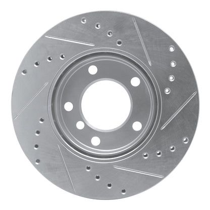 R1 Concepts R1 91-06 BMW 323I Front Left Drilled & Slotted Silver Brake Rotor