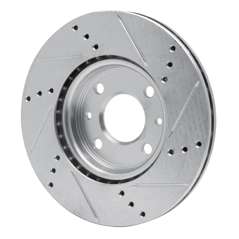R1 Concepts R1 09-19 Dodge Vision (Mexico) Front Left Drilled & Slotted Silver Brake Rotor