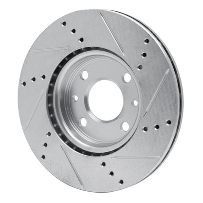 R1 Concepts R1 09-19 Dodge Vision (Mexico) Front Left Drilled & Slotted Silver Brake Rotor