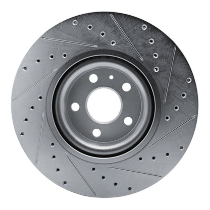R1 Concepts R1 17-25 Volvo V90 Front Left Drilled & Slotted Silver Brake Rotor