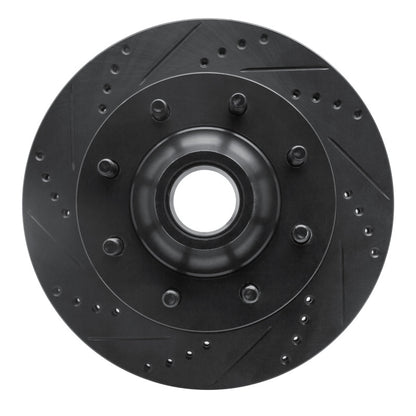 R1 Concepts R1 99-02 Ford F-250 2WD (Super Duty) Front Left Drilled & Slotted Black Brake Rotor