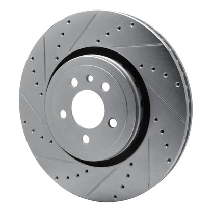 R1 Concepts R1 14-23 Dodge Charger Front Left Drilled & Slotted Silver Brake Rotor