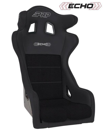 PRP Seats PRP Echo Composite Seat- Black (PRP Black Outline/Delta Black- Black Stitching)