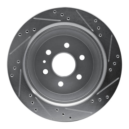 R1 Concepts R1 15-20 Chevrolet Colorado Rear Left Drilled & Slotted Silver Brake Rotor