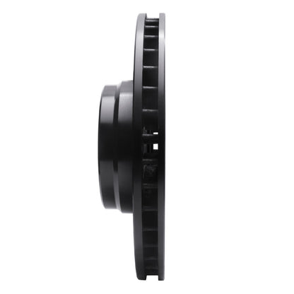 R1 Concepts R1 95-01 BMW 750IL Front Left Drilled & Slotted Black Brake Rotor