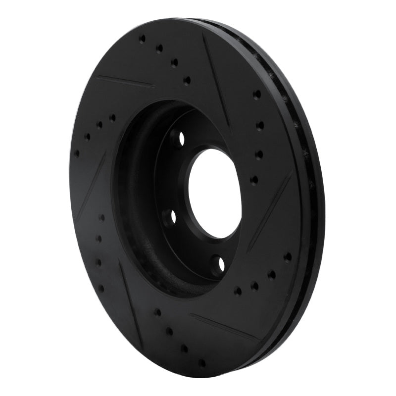 R1 Concepts R1 04-13 Mazda 3 Front Left Drilled & Slotted Black Brake Rotor