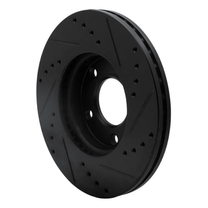 R1 Concepts R1 04-13 Mazda 3 Front Left Drilled & Slotted Black Brake Rotor