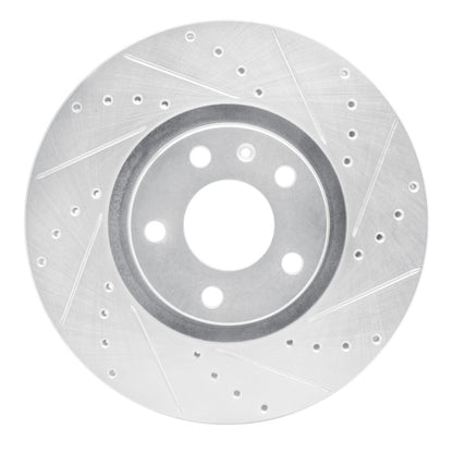 R1 Concepts R1 05-11 Audi A6 Quattro Front Right Drilled & Slotted Silver Brake Rotor