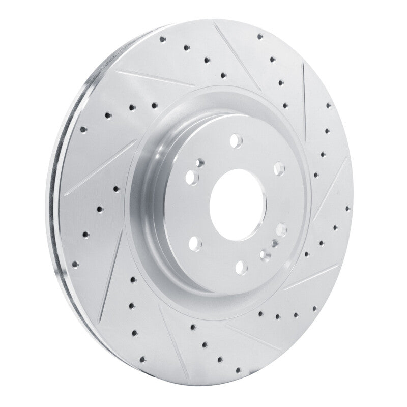 R1 Concepts R1 21-25 Cadillac Escalade Front Right Drilled & Slotted Silver Brake Rotor