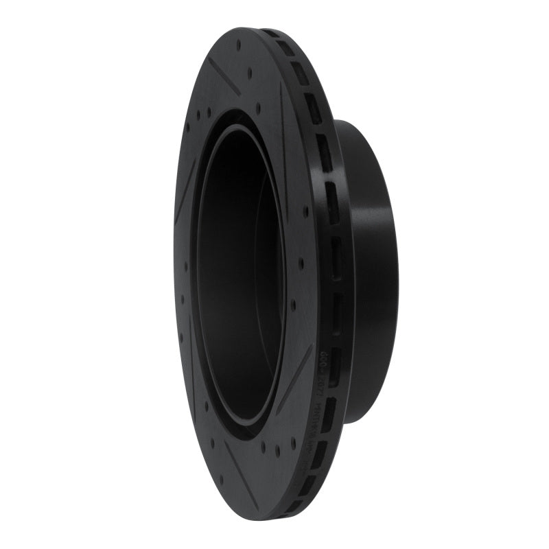 R1 Concepts R1 92-96 Mitsubishi DIAMANTE Rear Left Drilled & Slotted Black Brake Rotor