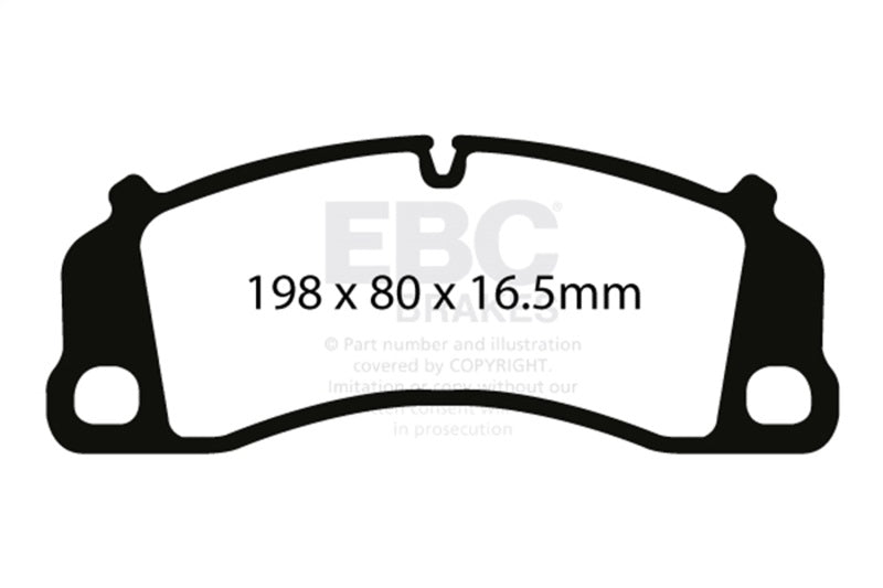 EBC Racing 13-15 Porsche 911 (991) GT3 (Cast Iron Disc Only) RP-1 Race Front Brake Pads