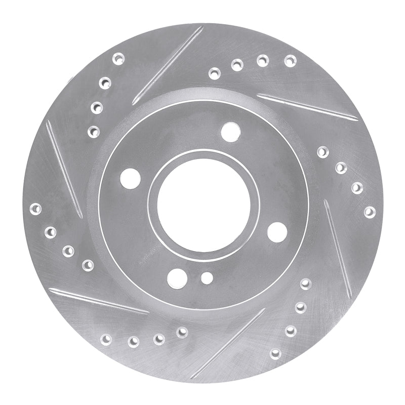 R1 Concepts R1 11-19 Ford Fiesta (USA/Canada) Front Left Drilled & Slotted Silver Brake Rotor