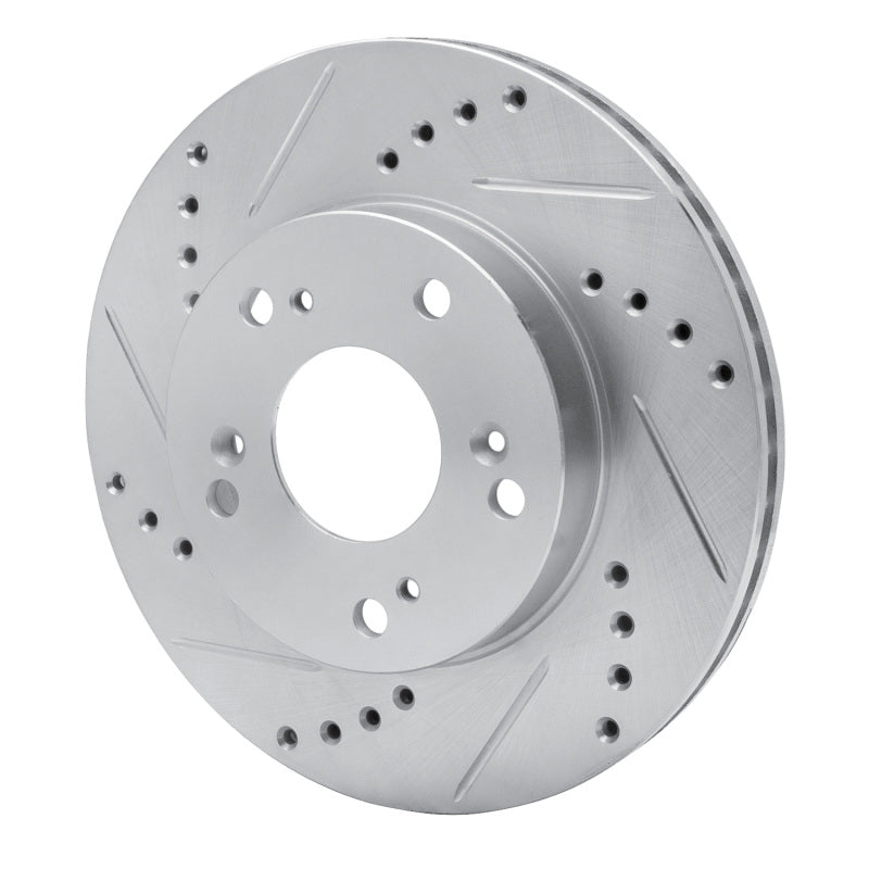 R1 Concepts R1 12-15 Acura ILX Front Left Drilled & Slotted Silver Brake Rotor
