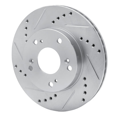 R1 Concepts R1 12-15 Acura ILX Front Left Drilled & Slotted Silver Brake Rotor
