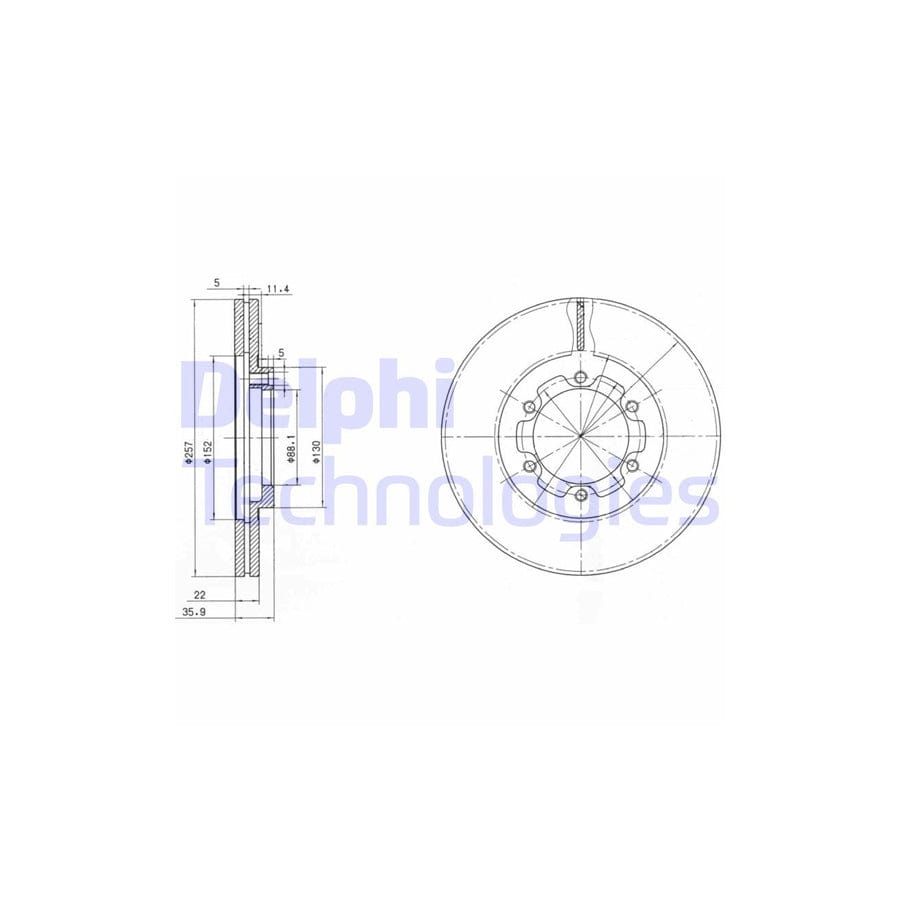 Delphi Bg2524 Brake Disc