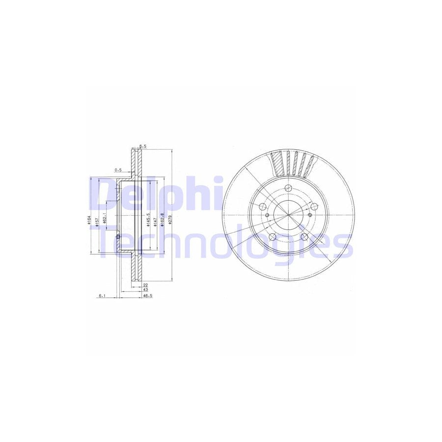 Delphi Bg3171 Brake Disc For Toyota Previa / Estima I (Xr10, Xr20)