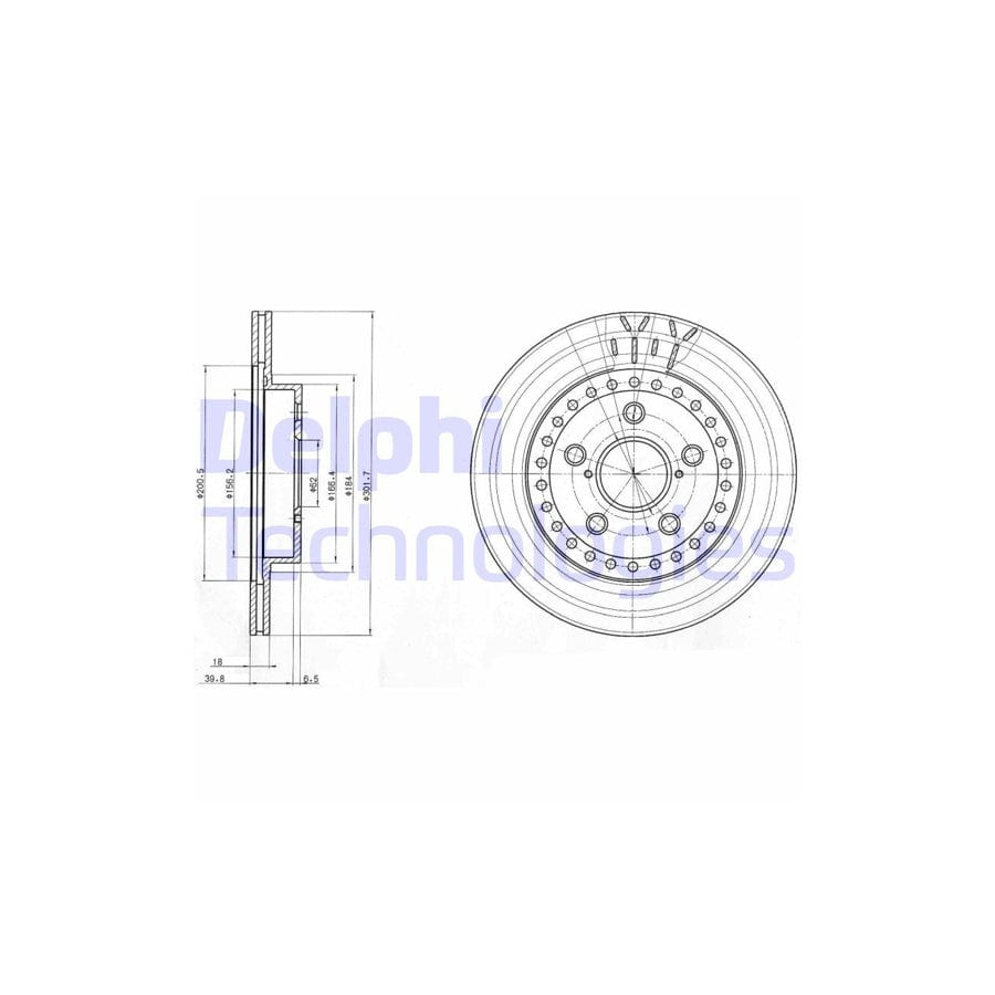 Delphi Bg3536 Brake Disc For Toyota Rav 4