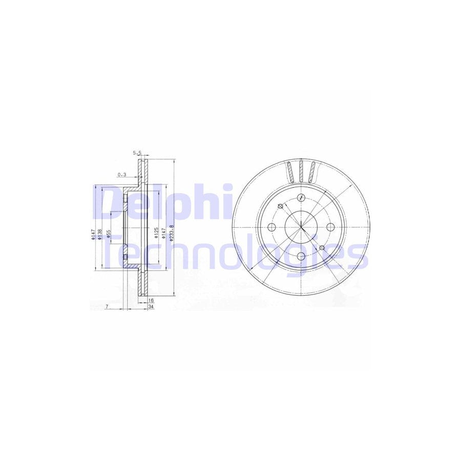 Delphi Bg3555 Brake Disc
