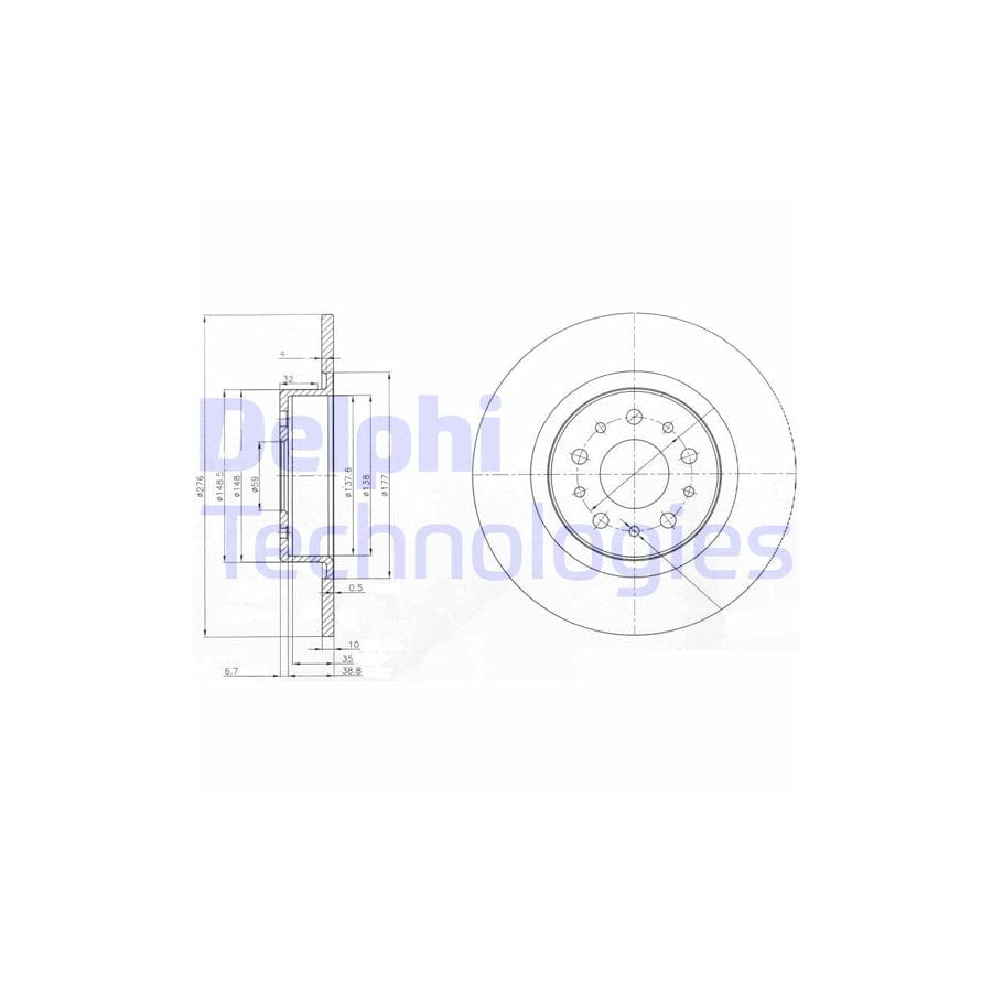 Delphi Bg3857 Brake Disc