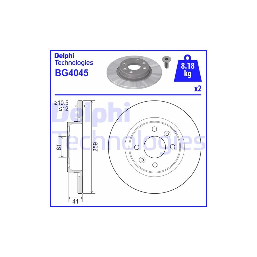 Delphi Bg4045 Brake Disc
