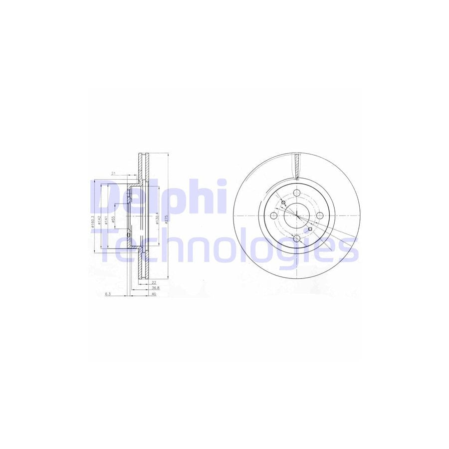 Delphi Bg4054 Brake Disc