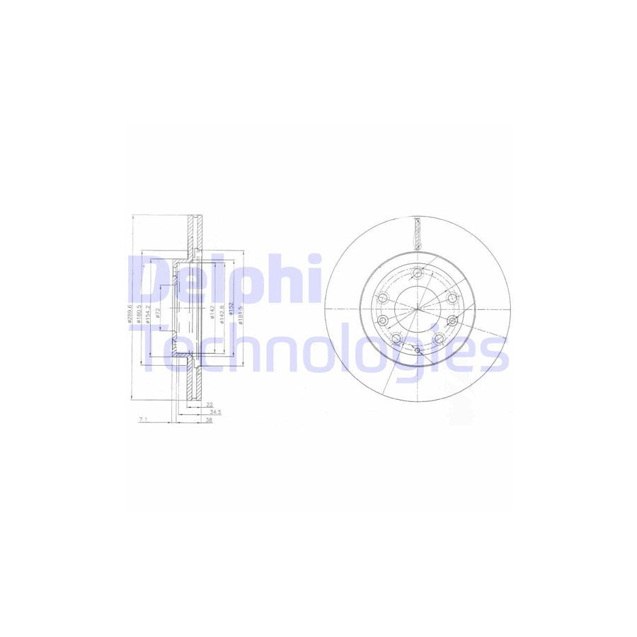 Delphi Bg4141 Brake Disc For Mazda Mx-5 Iii (Nc)