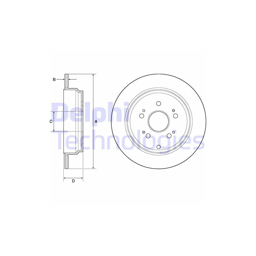 Delphi Bg4694C Brake Disc For Honda Cr-V