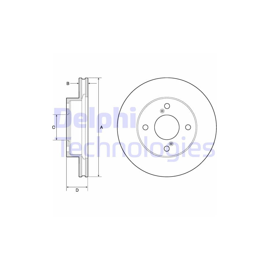 Delphi Bg4810C Brake Disc For Suzuki Celerio (Lf)