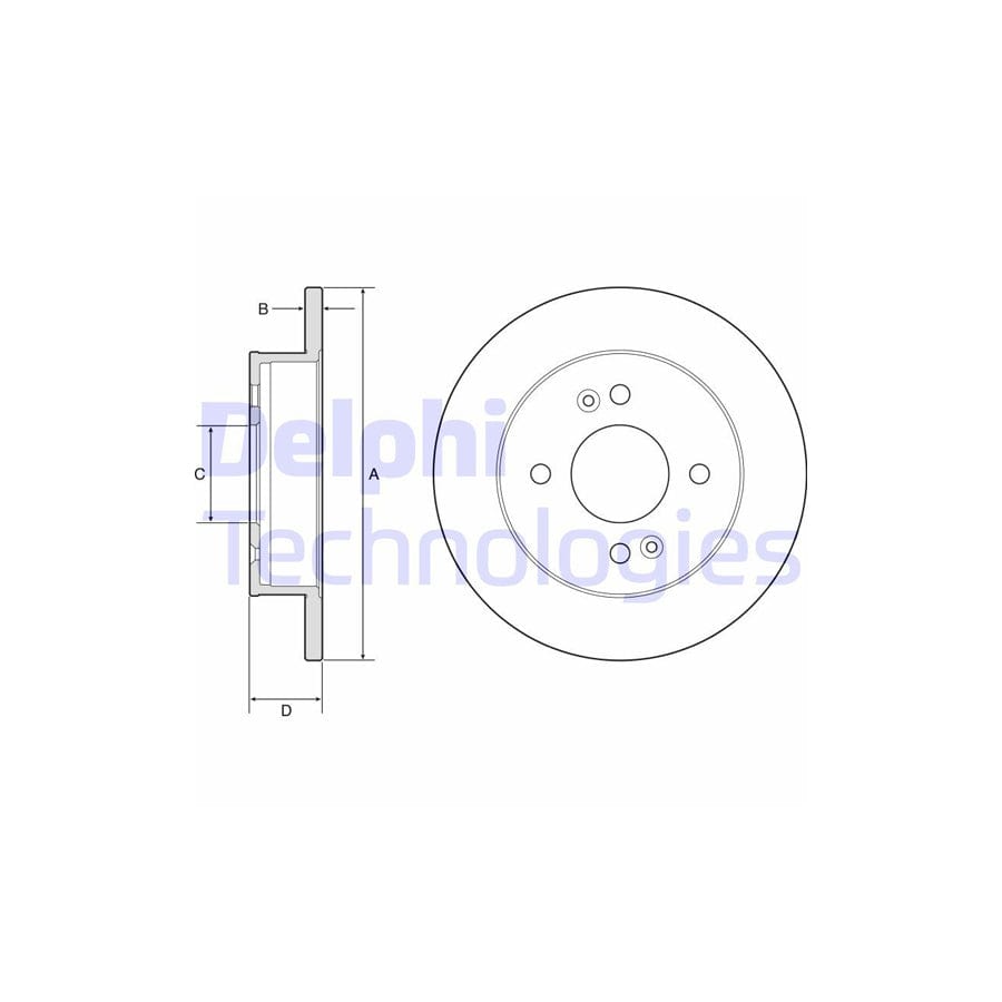 Delphi Bg4917C Brake Disc For Hyundai I10