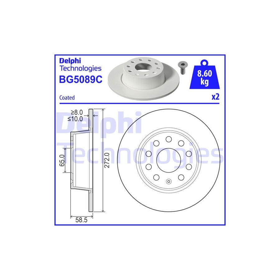 Delphi Bg5089C Brake Disc