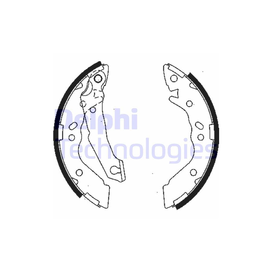 Delphi Ls1836 Brake Shoe Set For Hyundai Pony