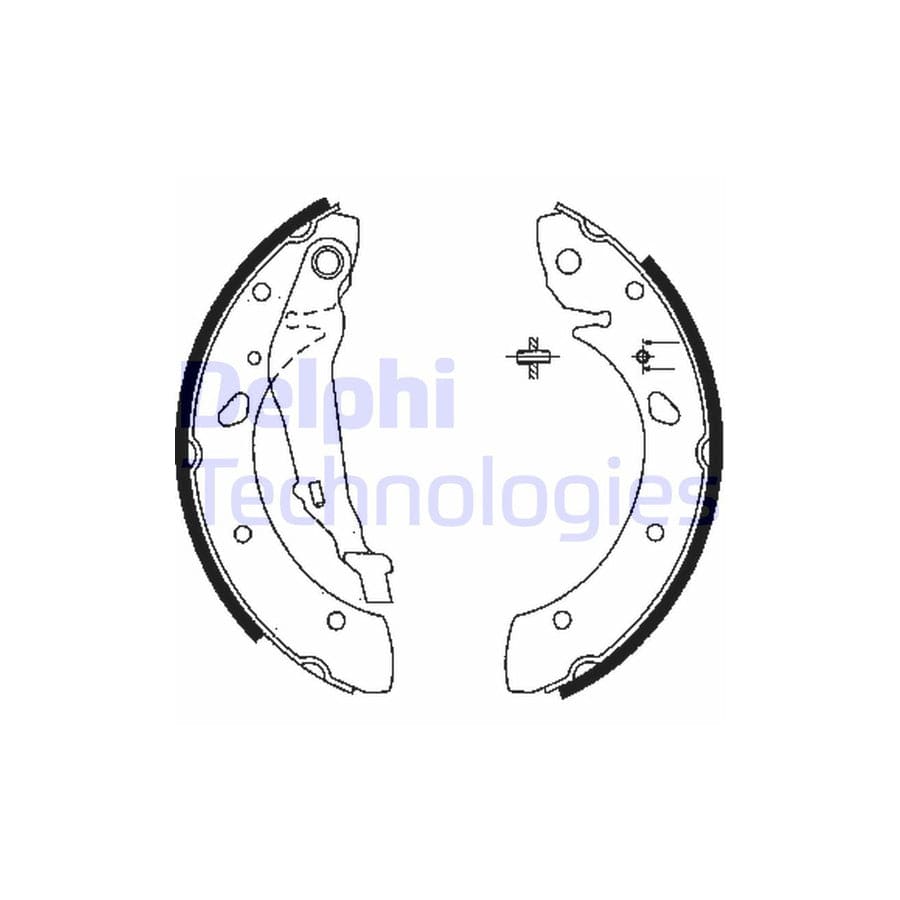 Delphi Ls1843 Brake Shoe Set For Toyota Avensis