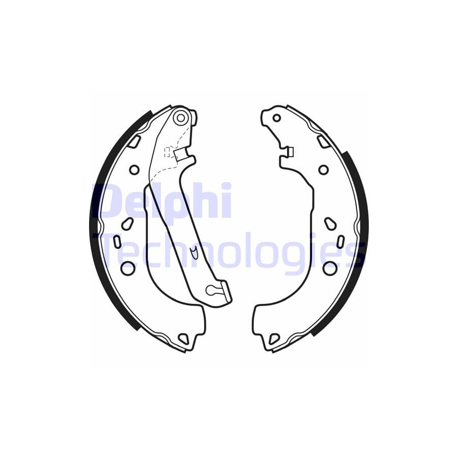 Delphi Ls1983 Brake Shoe Set For Ford Focus