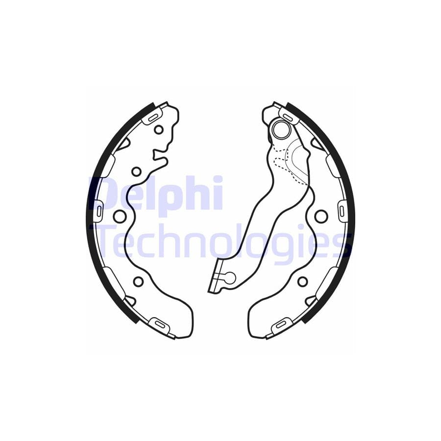 Delphi Ls2072 Brake Shoe Set For Kia Cerato