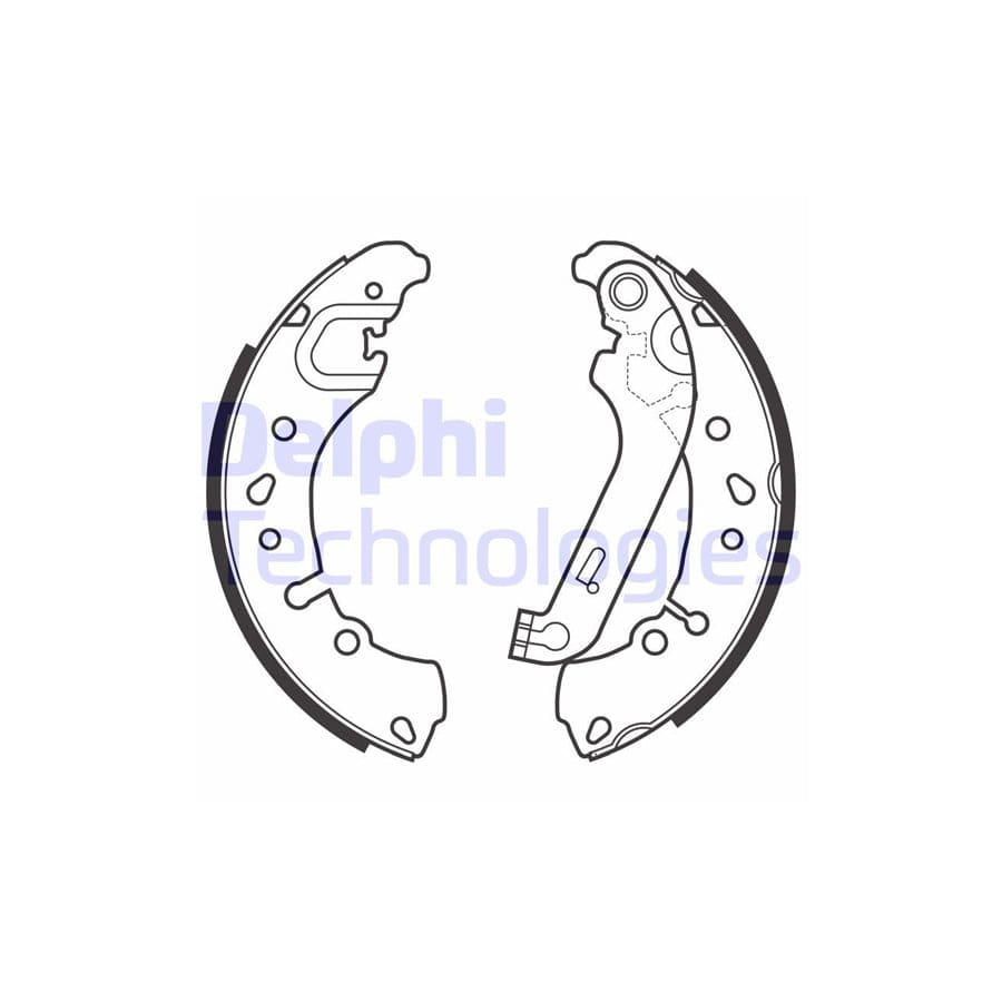 Delphi Ls2151 Brake Shoe Set For Ford Fiesta