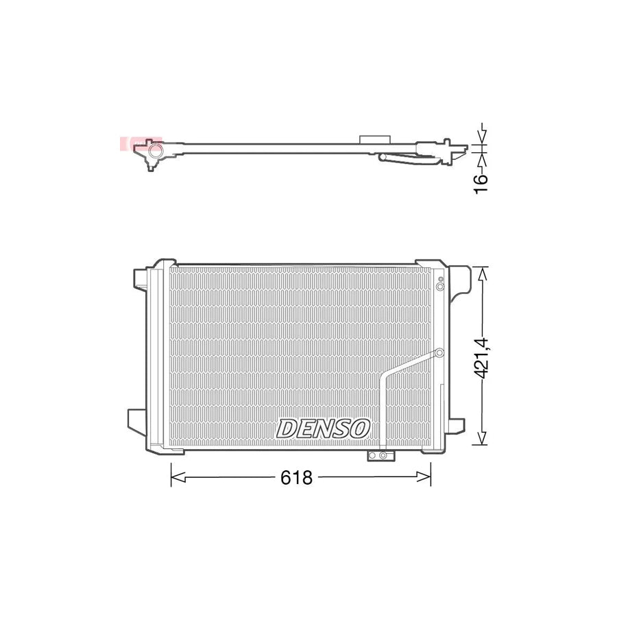 DENSO DCN17035 Air Conditioning Condenser