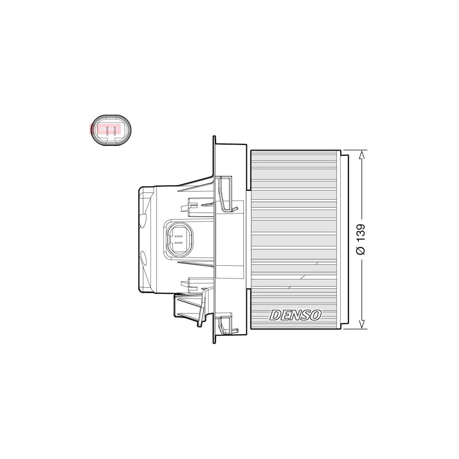 DENSO DEA21012 Interior Blower for Peugeot 207