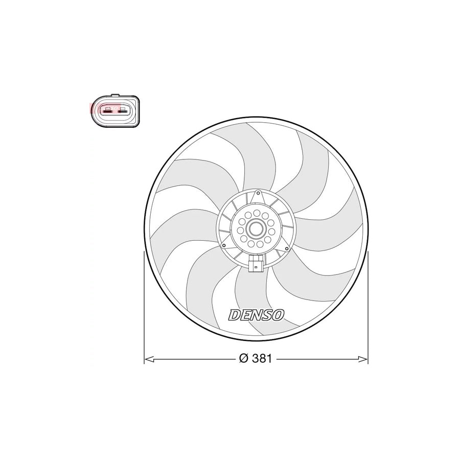 DENSO DER02006 Fan, Radiator for Audi A6