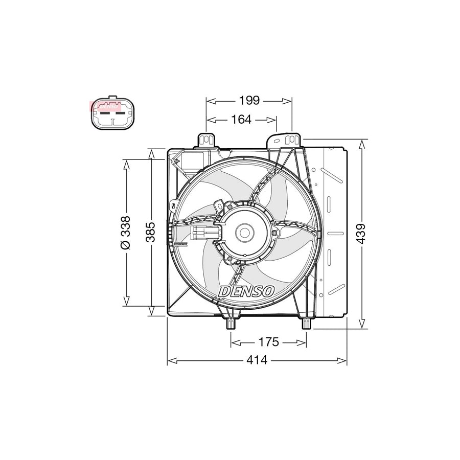 DENSO DER07011 Fan, Radiator