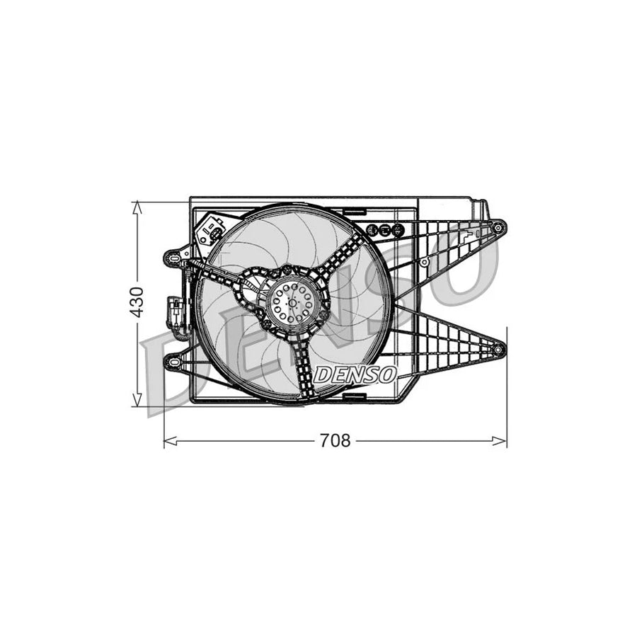 DENSO DER09049 Fan, Radiator for Abarth 500 / 595 / 695 Hatchback (312)