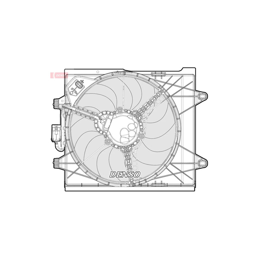 DENSO DER09096 Fan, Radiator for Fiat 500