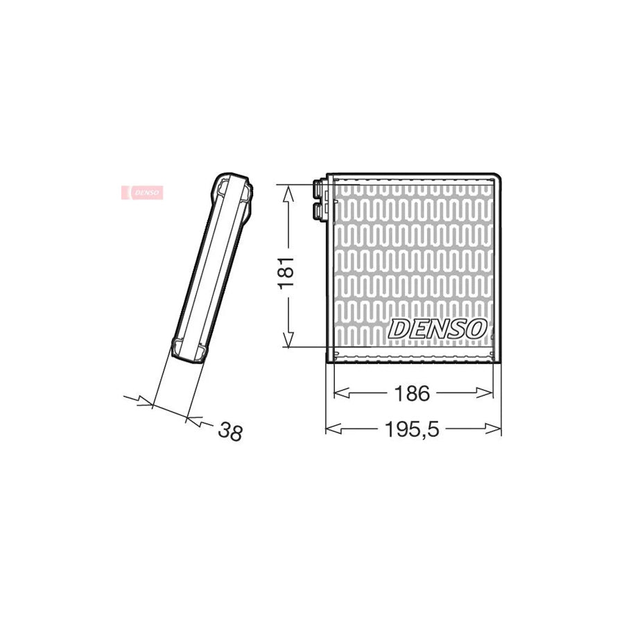 DENSO DEV09103 Air Conditioning Evaporator for Fiat Ducato III Minibus (250, 290)