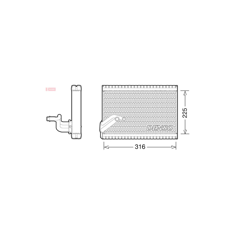 DENSO DEV21003 Air Conditioning Evaporator