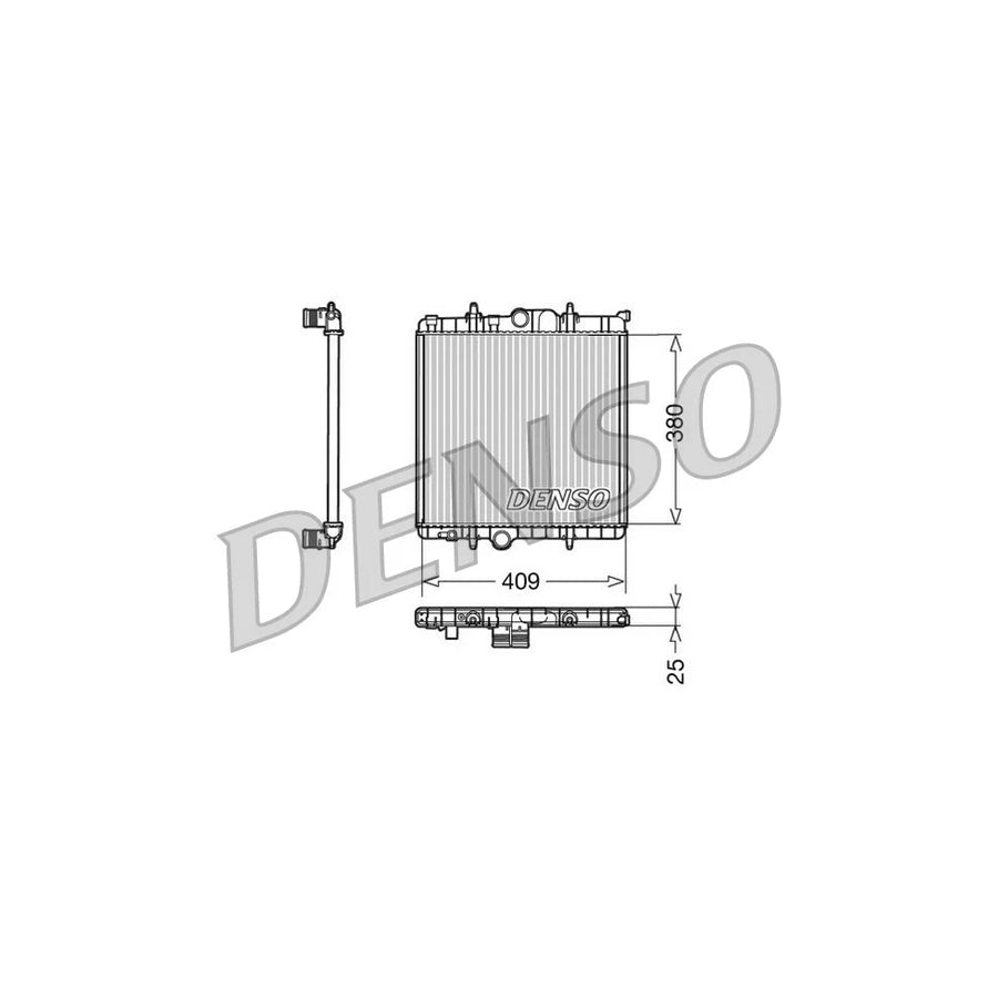 DENSO DRM21025 Engine Radiator for Peugeot 206