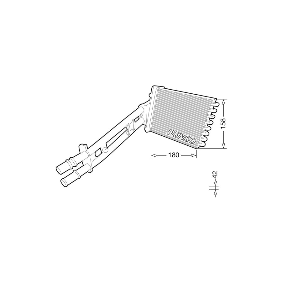 DENSO DRR09043 Heater Matrix for Fiat 500 Hatchback (312)