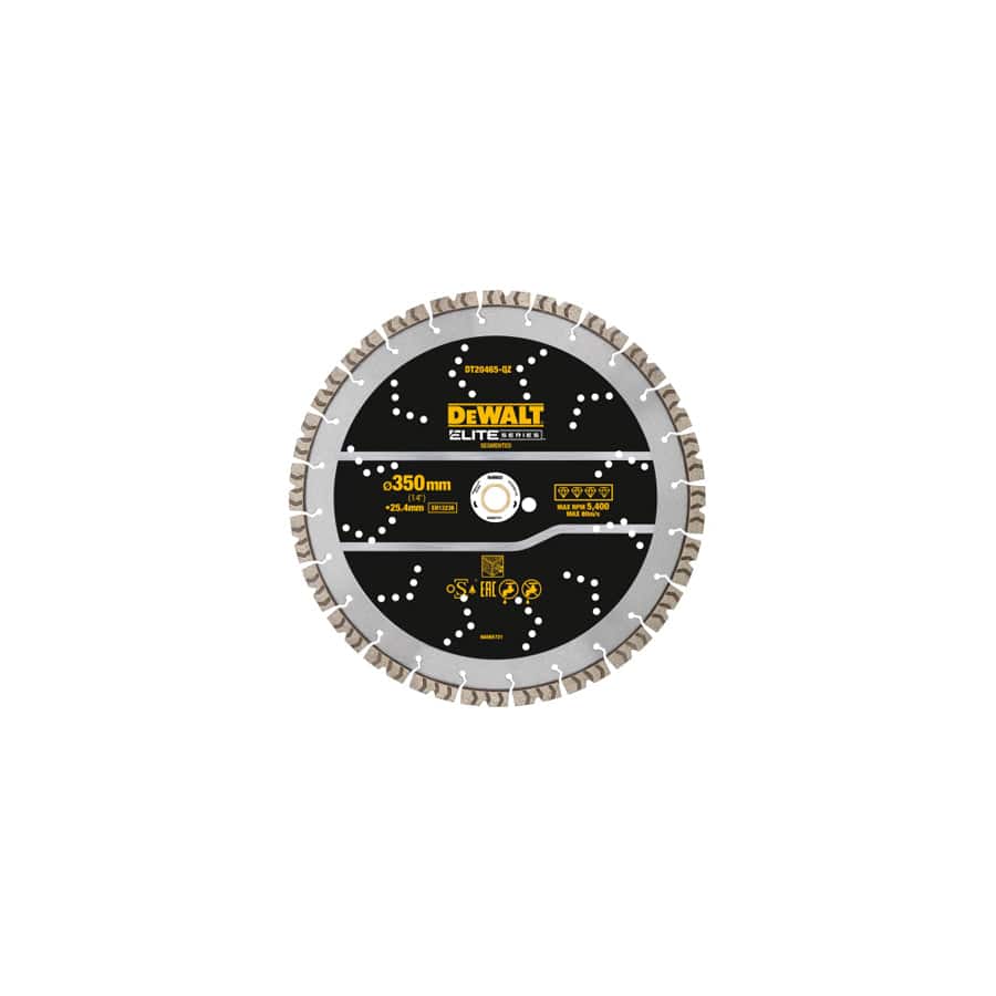 DEWALT DEWDT20465QZ ELITE SERIES Rebar Concrete Diamond Wheel 350 x 25.4mm
